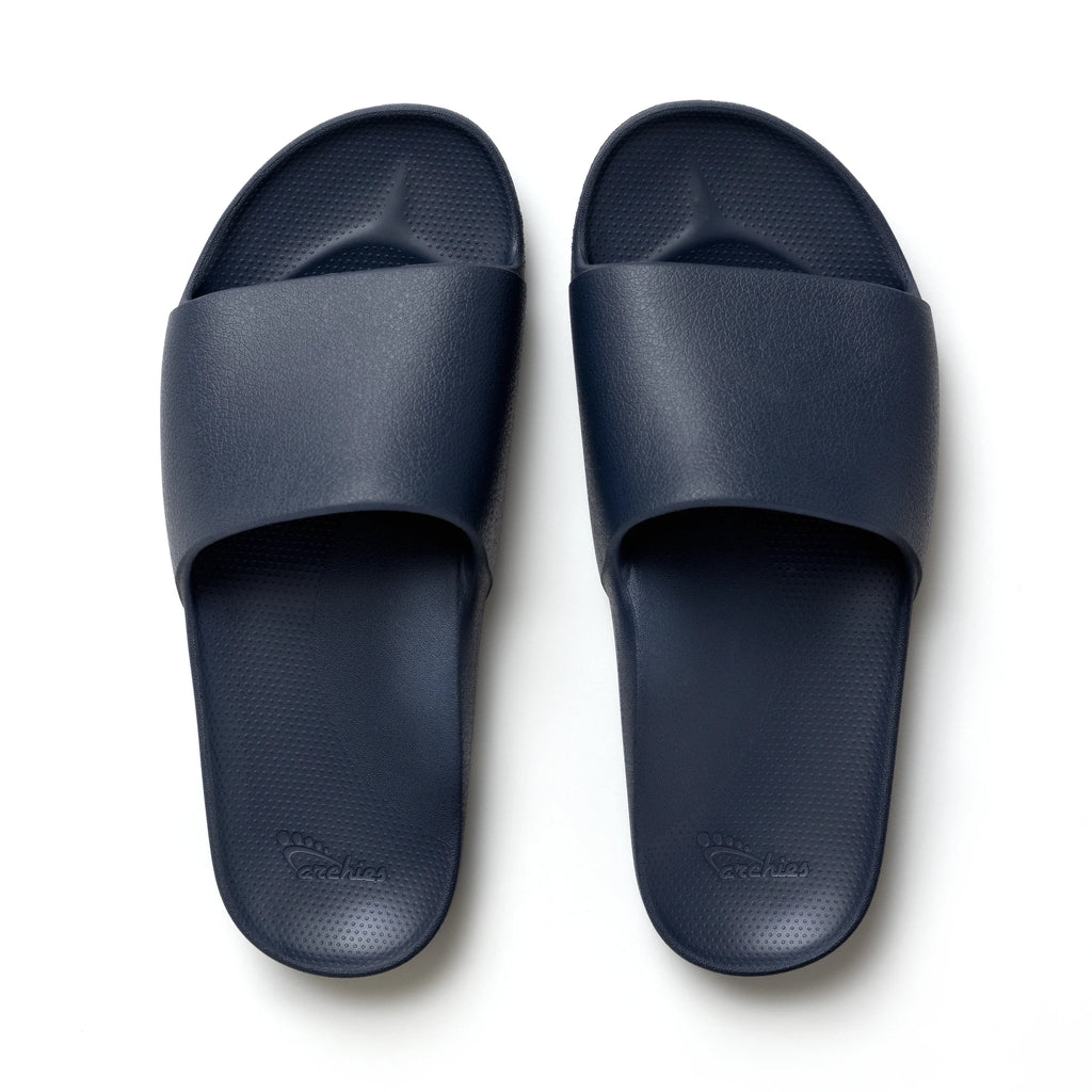 Arch Support Slides - Classic - Navy - Lightweight Arch Support Sandals