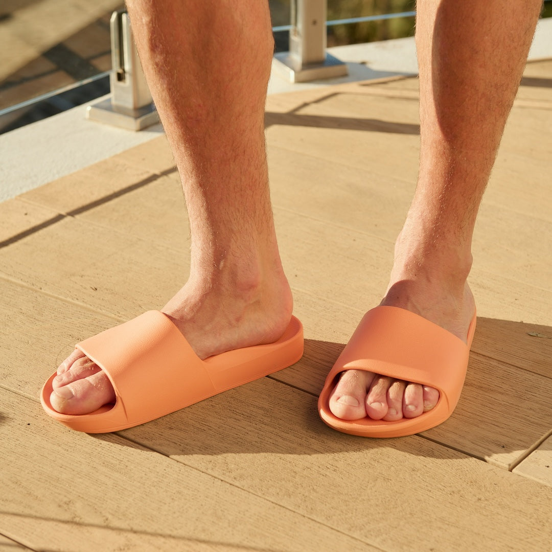 Arch Support Slides - Classic - Peach - Easy Wear Open Toe Sandals