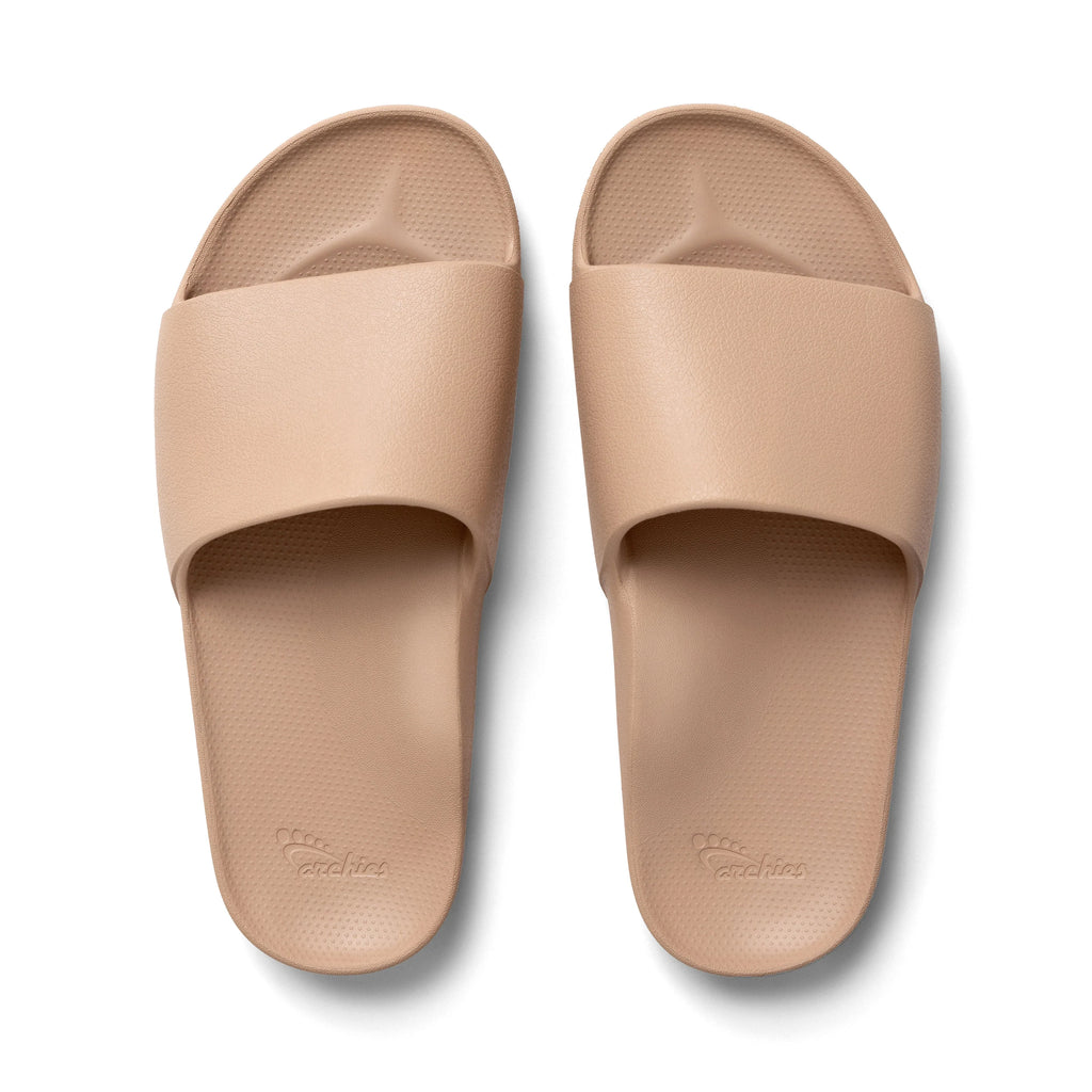 Arch Support Slides - Classic - Tan - Summer Soft Strap Sandals