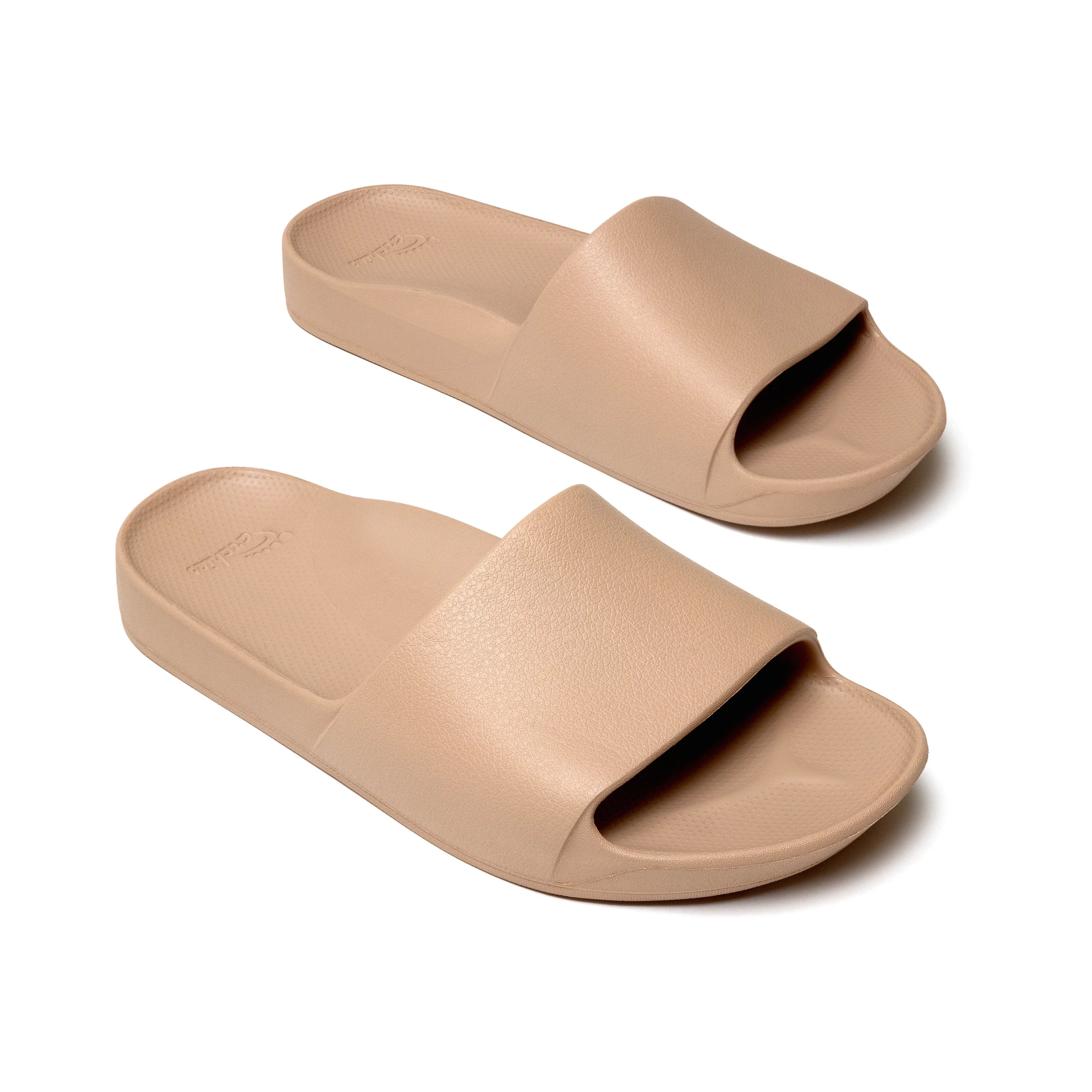 Arch Support Slides - Classic - Tan - Summer Soft Strap Sandals