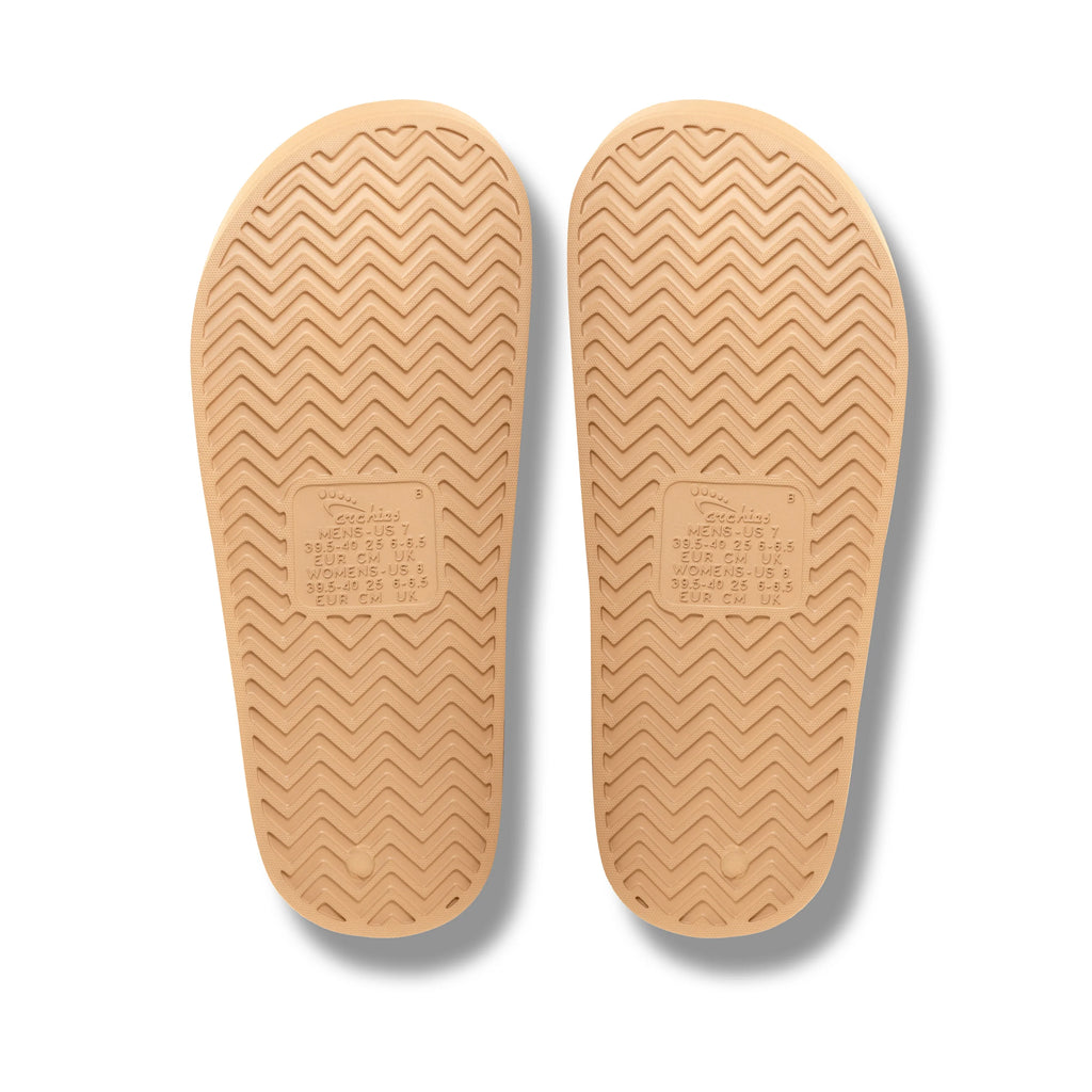 Arch Support Slides - Classic - Tan - Summer Soft Strap Sandals