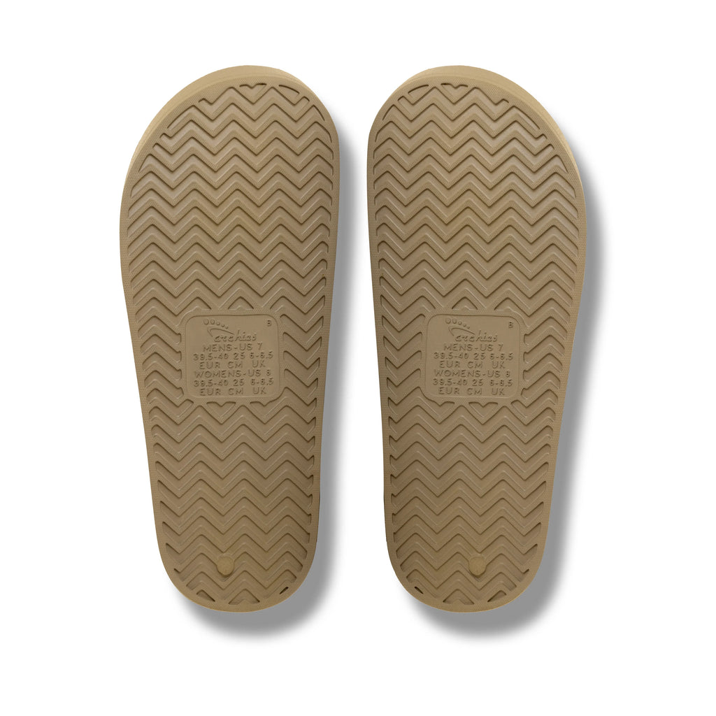 Arch Support Slides - Classic - Taupe - Daily Pool Slides