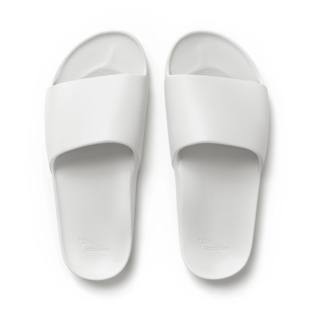 Arch Support Slides - Classic - White - Lightweight Summer Slides