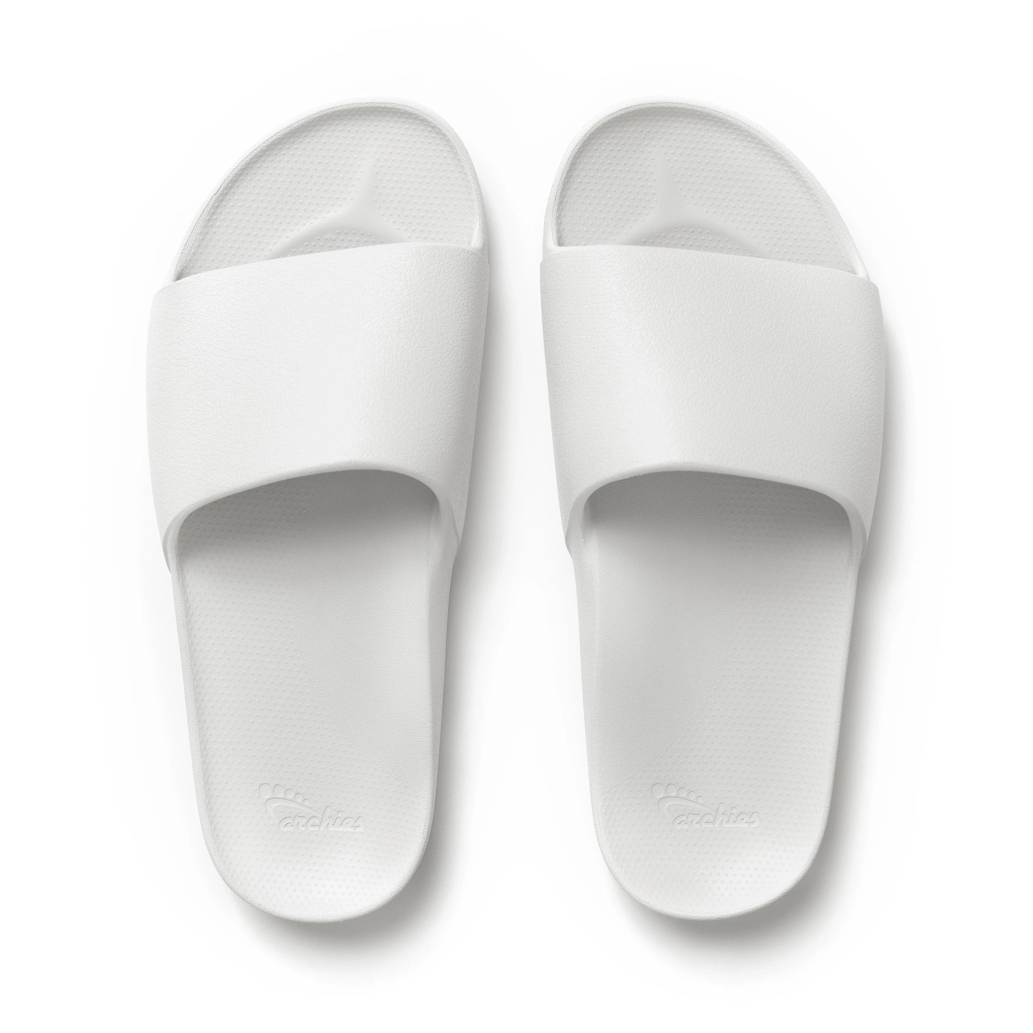 Arch Support Slides - Classic - White - Lightweight Summer Slides