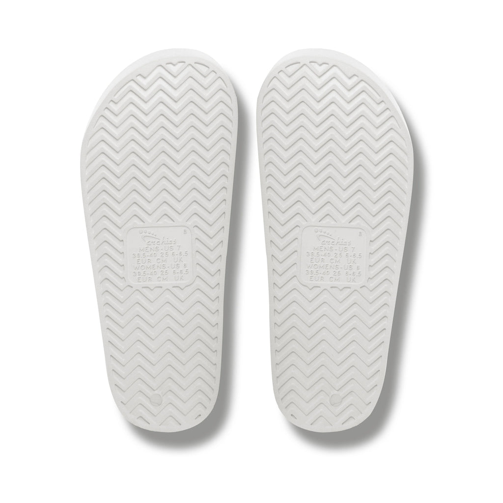 Arch Support Slides - Classic - White - Lightweight Summer Slides