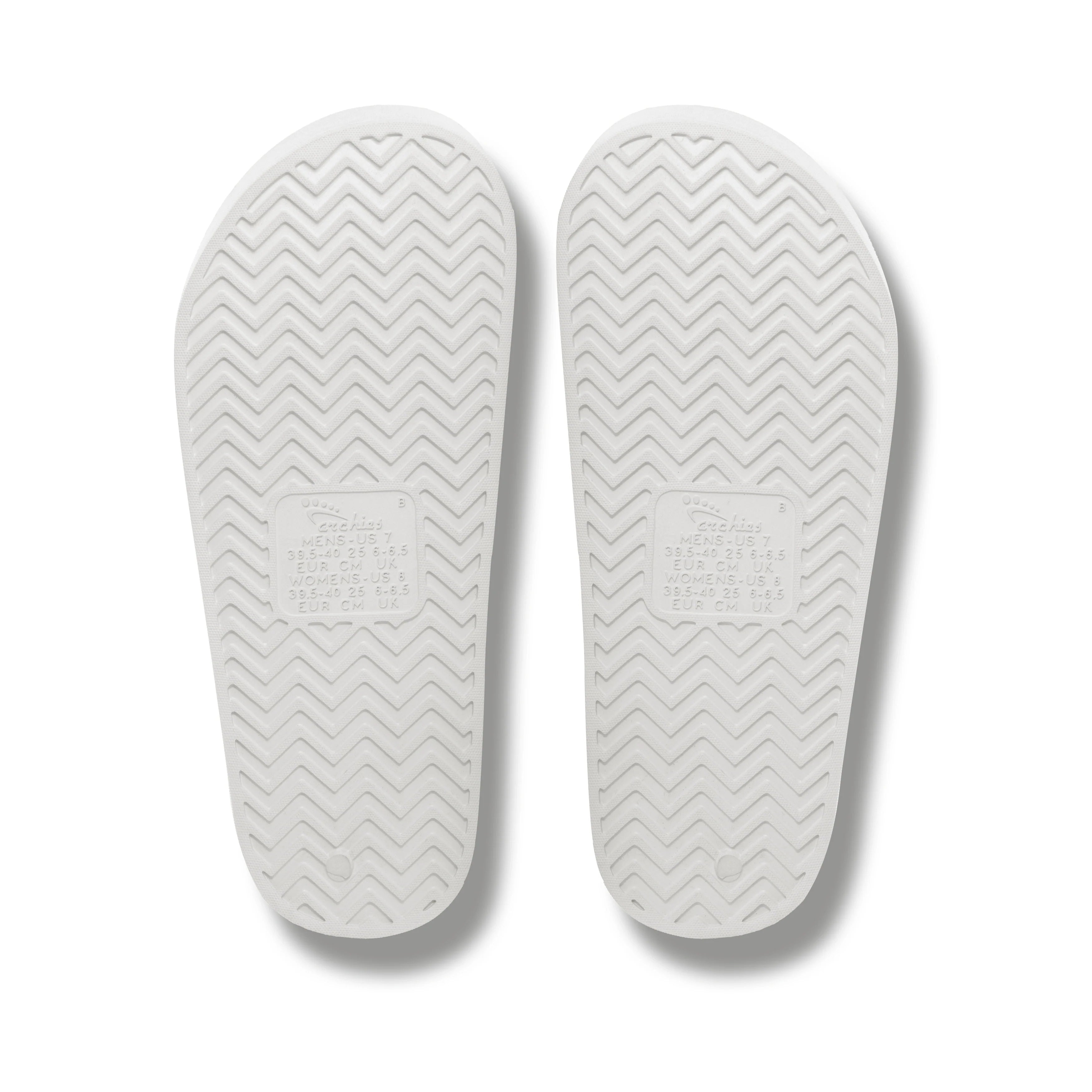 Arch Support Slides - Classic - White - Lightweight Summer Slides