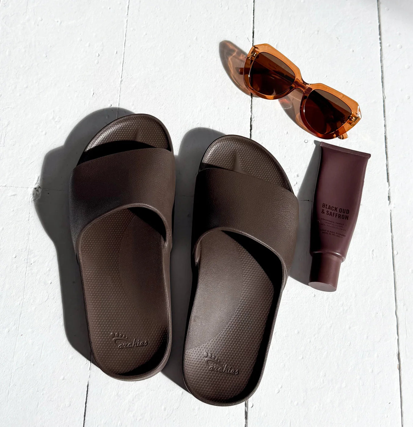 Arch Support Slides - Classic - Brown - Soft Step Sandals