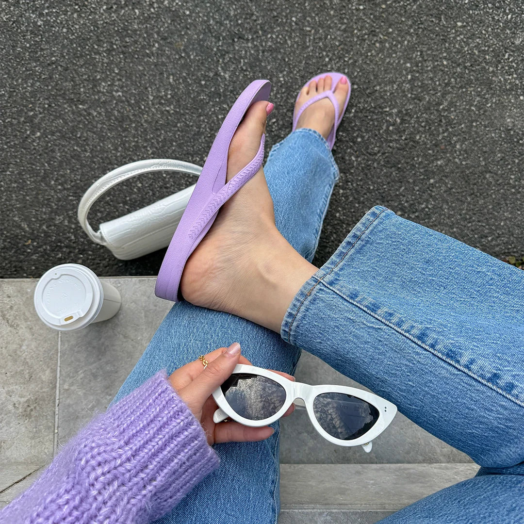 Arch Support Flip Flops - Classic - Lilac - Travel Ready Support Slides