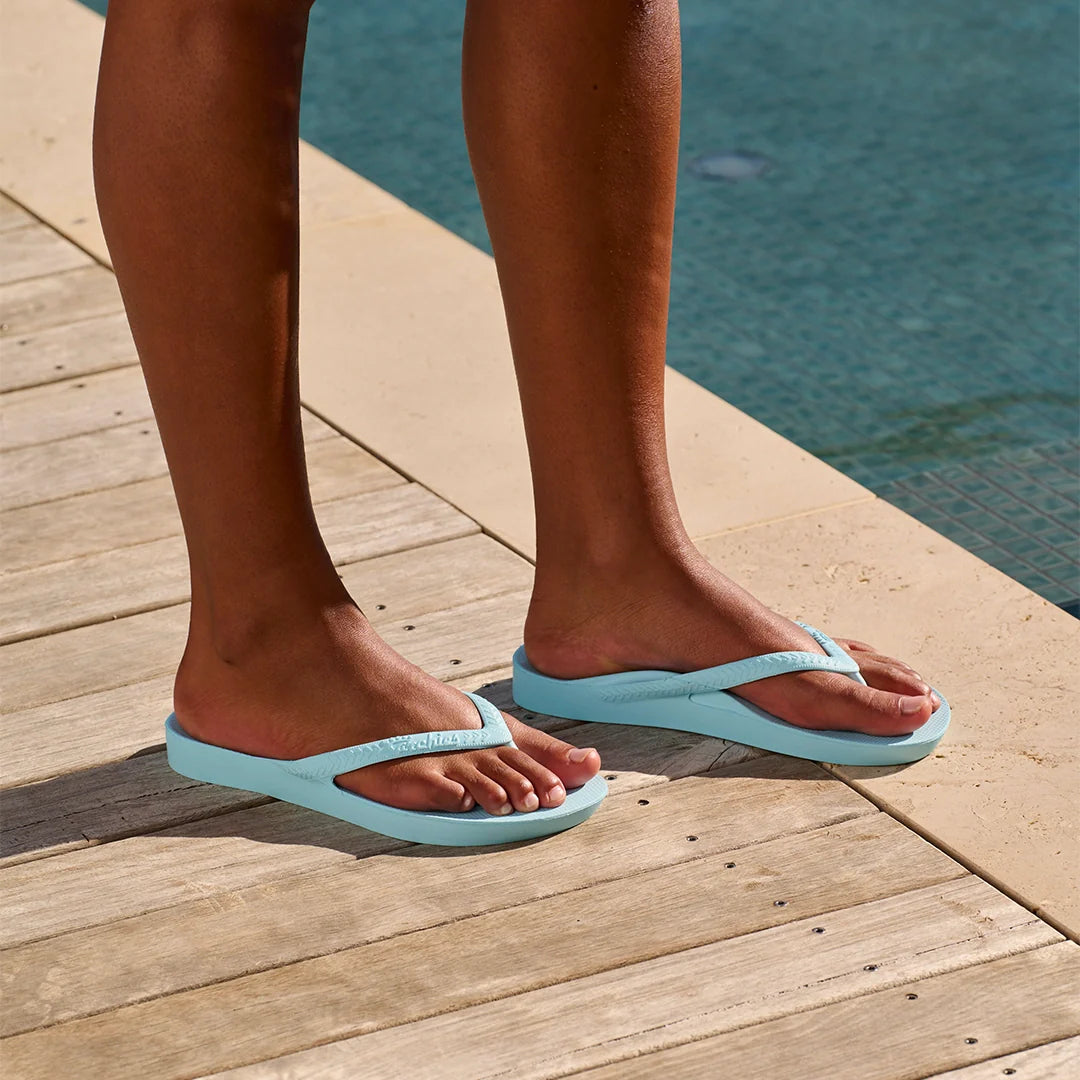Arch Support Flip Flops - Classic - Sky Blue - Soft Step Vacation Sandals